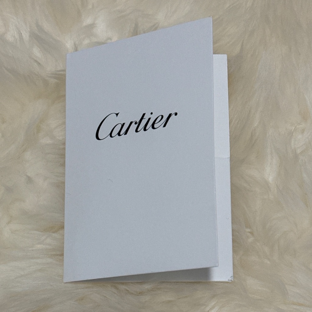 Authentic New Cartier White Envelope Card Holder, Receipt Holder 4.25x3in